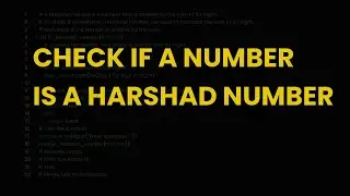 Check if a number is a harshad number