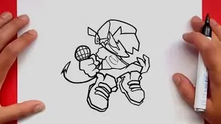 How to draw Evil Boyfriend fnf | Friday Night Funkin
