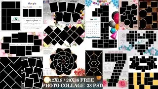 12x18/20x36 photo collage 38 photo frame ideas 2024 heart shaped photo collage | ABTL- 49