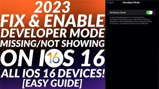 Fix Developer Mode iOS 16 Not Showing | Enable Developer Mode iOS 16| Developer Mode Required iOS 16