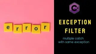 Exception filter : how manage multiple "catch" blocks with same exception