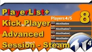 [ue4] Playerlist + Kick Player - Advanced Session - Steam Multiplayer #8 [Tutorial]
