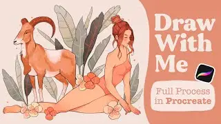 DRAW WITH ME ✏ Capricorn Girl | iPad Air 3 and Procreate