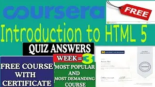 Introduction to HTML5 || Week 3 || Hosting and Validation || Coursera HTML5 Quiz Answers