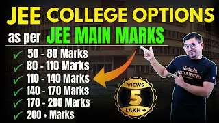 JEE 2024: College Options as per JEE Main Marks | JEE Mains 2024 | Harsh Sir 