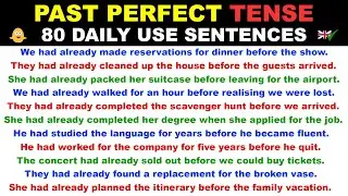 80 Past Perfect Tense English Sentences | Daily Use English Sentences | Spoken English Class
