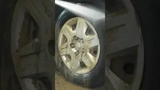 Pressure Washing Super Muddy Wheels!