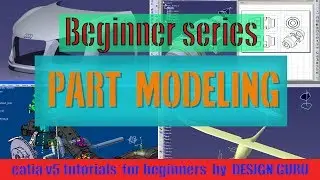 Part Modeling Catia v5 | Beginner series #1 (EP. 1) | learn catia v5 online