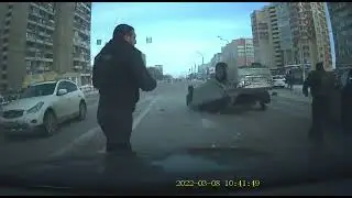 The moment of the accident is a shifter, like a stunt trick, an accident on Russia, from the front