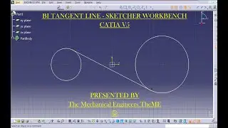 BI-TANGENT LINE - SKETCHER WORKBENCH - CATIA V5 :)