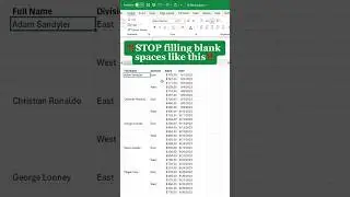 Excel Shortcut You NEED to Know to Fill in Blank Spaces‼️