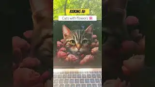 Asking AI: cats with flowers 🌸