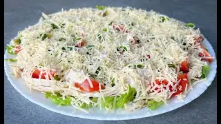 Легкий Салат с Курицей Без Майонеза Очень Вкусный, Легкий и Быстро Готовится! / Salad with Chicken