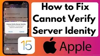 How to Fix Cannot Verify Server Identity iOS 15 | Cannot Verify Server Identity Fixed iPhone & iPad