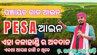 ପଞ୍ଚାୟତ ରାଜ ଆଇନ   ||  ପେସା ଆଇନ  ||   ଡ଼ ରବୀନ୍ଦ୍ର ନାଥ ମାଢ଼ି