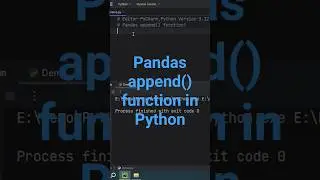 Pandas append function in Python 