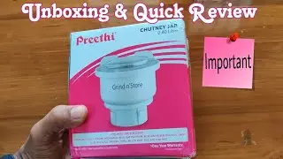 Preethi MGA502 0.4L Grind n' Store Jar - Unboxing & Quick Review