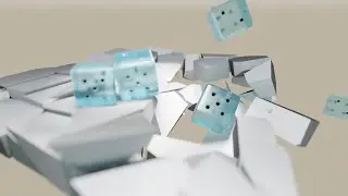 DICE SIMULATION - CELL FRACTURE - BLENDER 2.92