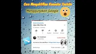 Cara Mengaktifkan Kolom Komentar Youtube #1