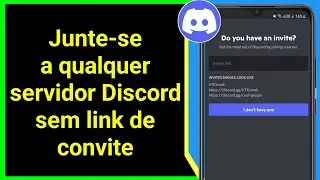 COMO ENCONTRAR SERVIDORES NO DISCORD | Como entrar no servidor do discord sem convite