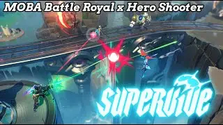 MOBA Battle Royal x Shooter Game = This Epic Battle Arena - SUPERVIVE Gameplay