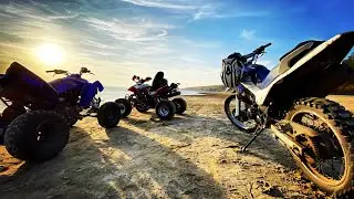 По берегу на TTR 250 Yamaha Raptor и Irbis Atv 250! Максимальная скорость по песку на Ирбис Атв 250!