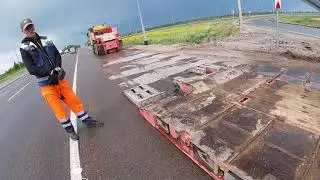 Будни тралиста. Перевозка асфальтовой техники. Вечерняя пробежка.