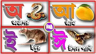 অ আ ই ঈ উ ঊ ঋ এ ঐ ও ঔ | স্বরবর্ণ | Sorborno | Bengali Alphabet |  অ আ ই ঈ এসো বাংলা শিখি