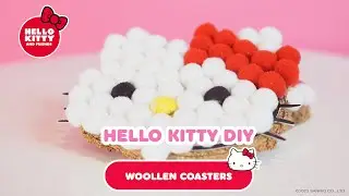 Woollen coasters | Hello Kitty DIY