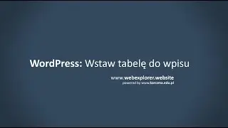 Jak wstawić tabelę do wpisu WordPress?