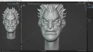 Sculpture made In Blender Head Sculpture | Speed Sculpt