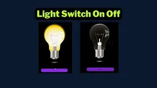 JavaScript On Off Switch Bulb Project for beginners | ON Off Toggle Switch Using javaScript CSS HTML