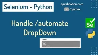 Automate dropdown or select element using Selenium python library