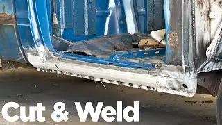 How to Replace/Fix Rocker Panel + Floor on VERY RUSTY Toyota Pickup Truck at home