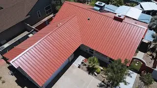 Before and After Transformation: Terra Cotta Red Metal Roof!