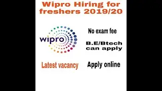 Wipro off campus recruitment 2021 for B.E/Btech freshers | passout- 2019/2020 | How to Apply