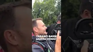 Taraftarlarımızın yarattığı atmosferde kendi sesini duymakta güçlük çeken bir yabancı basın mensubu