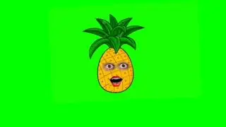 Talking pineapple green screen / no copy right fruit video Brain Master