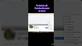 How to delete all the Facebook posts once | Tips to clean up Facebook | Facebook posts del #shorts