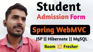 Student Admission Form | Spring WebMVC App | Spring Boot | aadiandjava