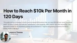 Build a $10k/mo biz in 120 days