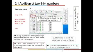 EMU 8086 Emulator,  Programming  8086 EMU  Emulator , 8086 Arithmetic Operations