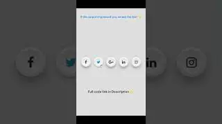✨ Stylish 3D Social Media Buttons | HTML & CSS