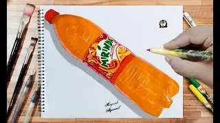Mirinda Bottle Drawing - 3D Art | Speed Drawing