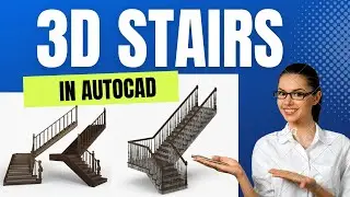 How to draw 3d stair in autocad