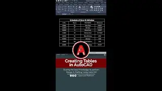 How to create table in AutoCAD 