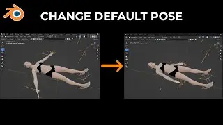Set Current pose to Default pose in blender