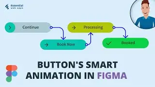 Figma Button Animation using Figma Smart Animation and Figma Button Variants - Figma Hover Effect
