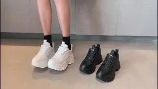 Brand Design Trendy White Women Dad Shoes Summer Chunky Sneakers Platform Casual Shoes Fashion Women