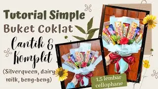 TUTORIAL BUKET COKLAT PAKE 1,5 LEMBAR CELLOPHANE AJAAA !!!